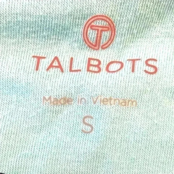 Talbots Women’s Navy Striped Blouse 3/4 Length Sleeves Sz. Small- drawstring hem - Picture 2 of 3